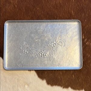 Everlast Hand Forged Aluminum Tray featuring an embossed grape and vine design.